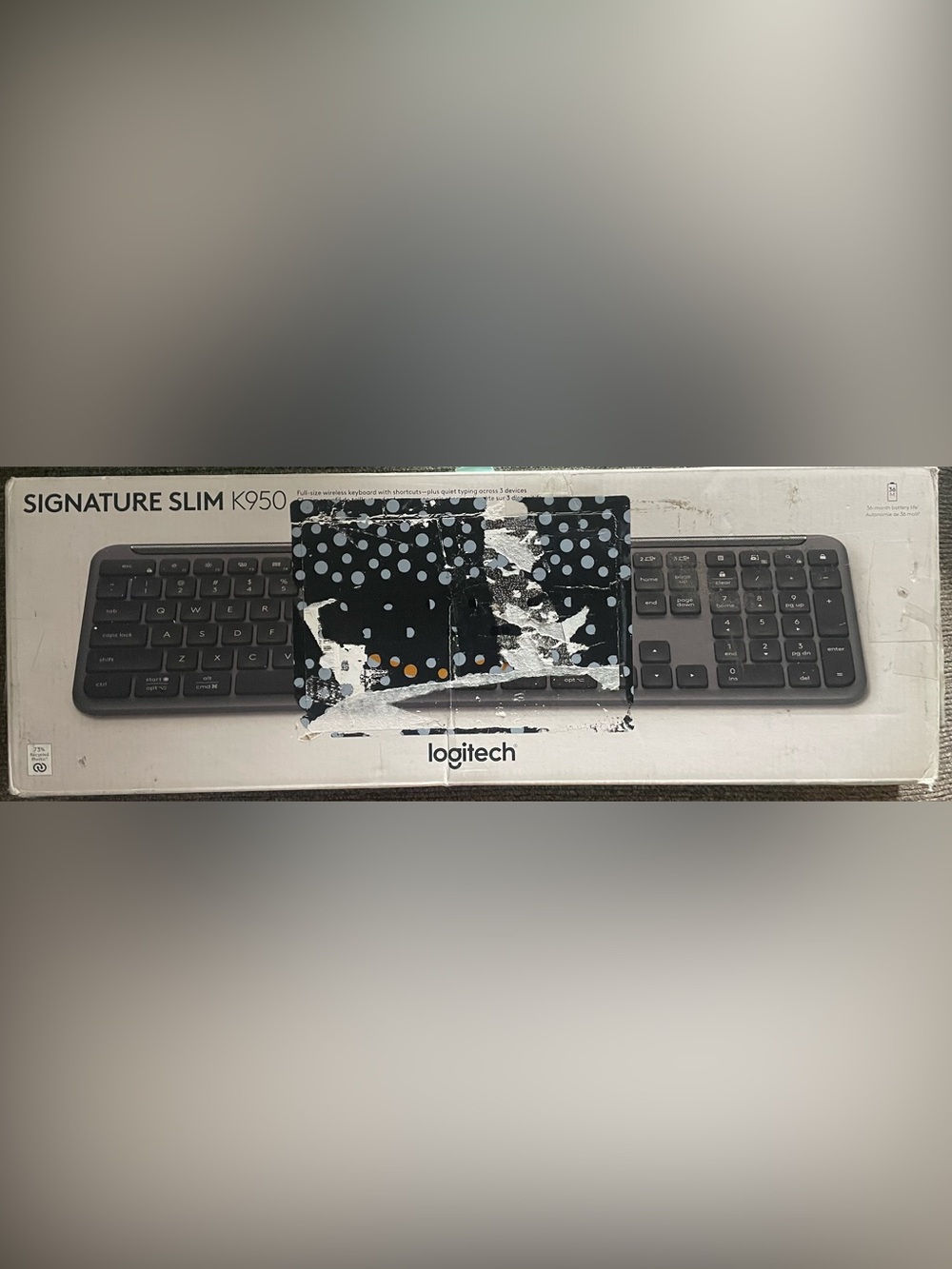 New Open Box Logitech Signature Slim K950 Full-size Wireless Keyboard
